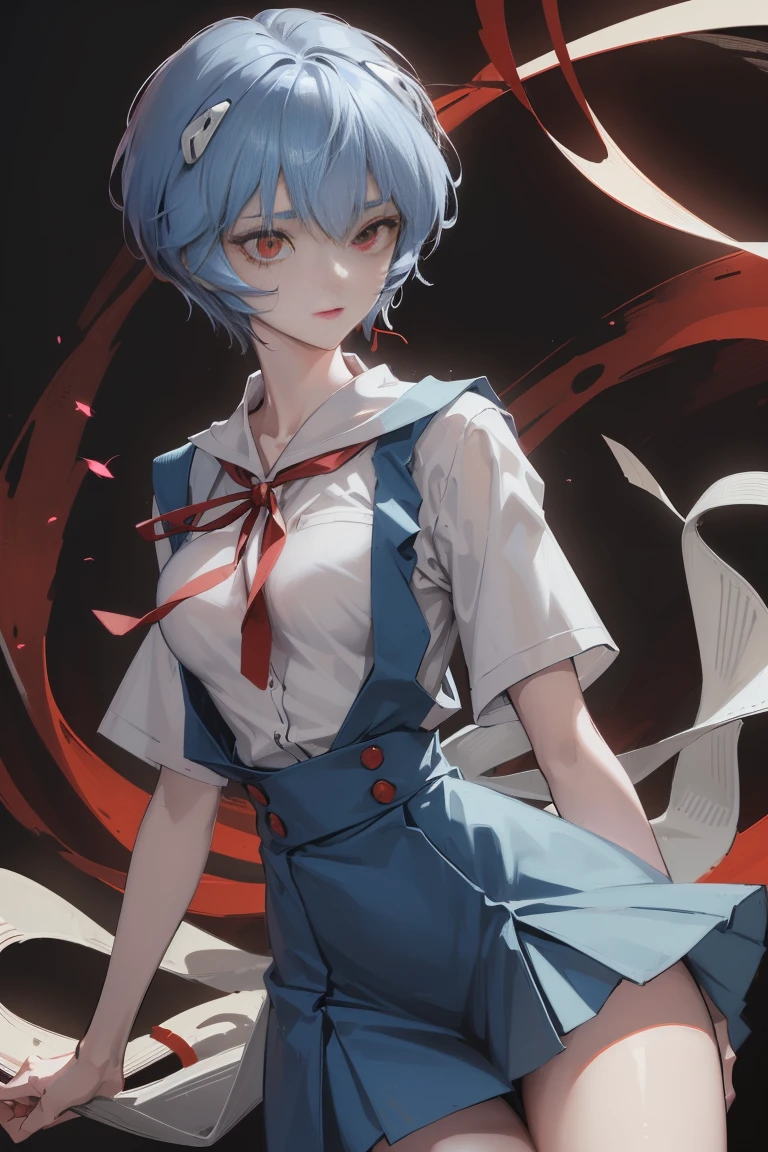 Reiayanami, rei ayanami,full nude,All nude,whole body,Tattered school  uniform - SeaArt AI