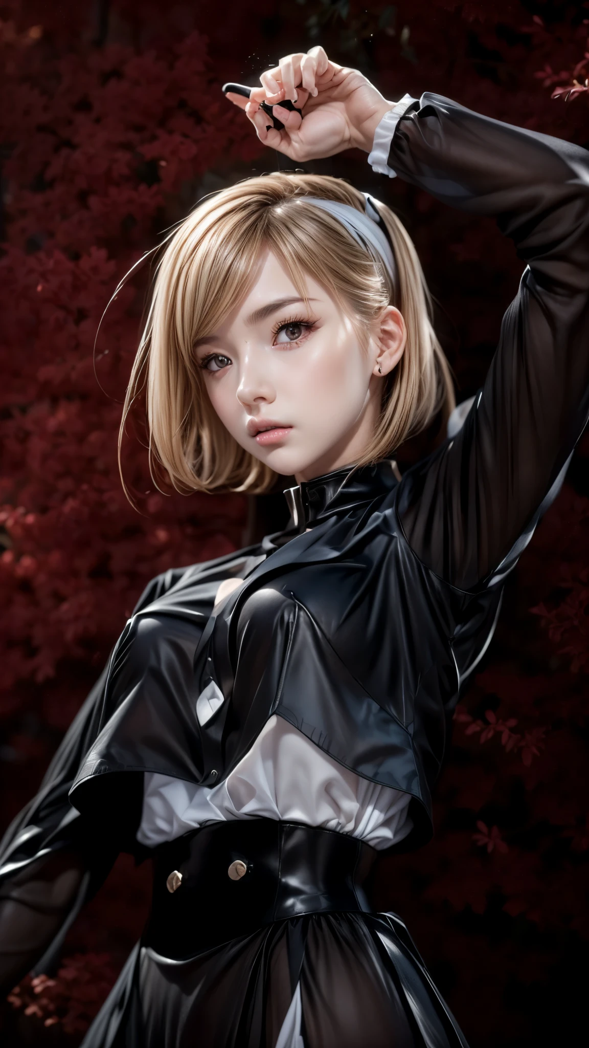 style potret of a woman in a black and white outfit, realistic  style, photo realistic  girl render, hyper realistic , smooth cg art, realism style, realistic anime artstyle, photo realistic , made with painter studio, fine details. girls frontline, female protagonist 👀 :8, realistic young girl, realistik 