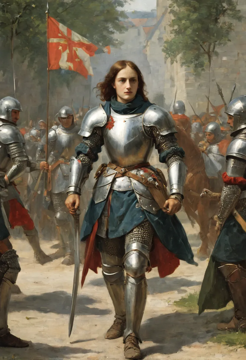 Joan of Arc, Jungfrau, Dunkles, Knight Armor, Plate armor , lovely