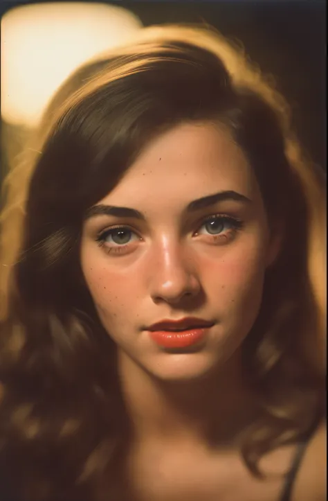 (close-up, editorial photograph of a 20 yo woman from the 1940's), (highly detailed face:1.4) (smile:0.7) (background inside dark, moody, private study:1.OV, by lee jeffries, nikon d850, film stock photograph ,4 kodak portra 400 ,camera f1.6 lens ,rich col...