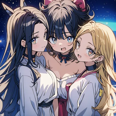 Anime threesome with milf