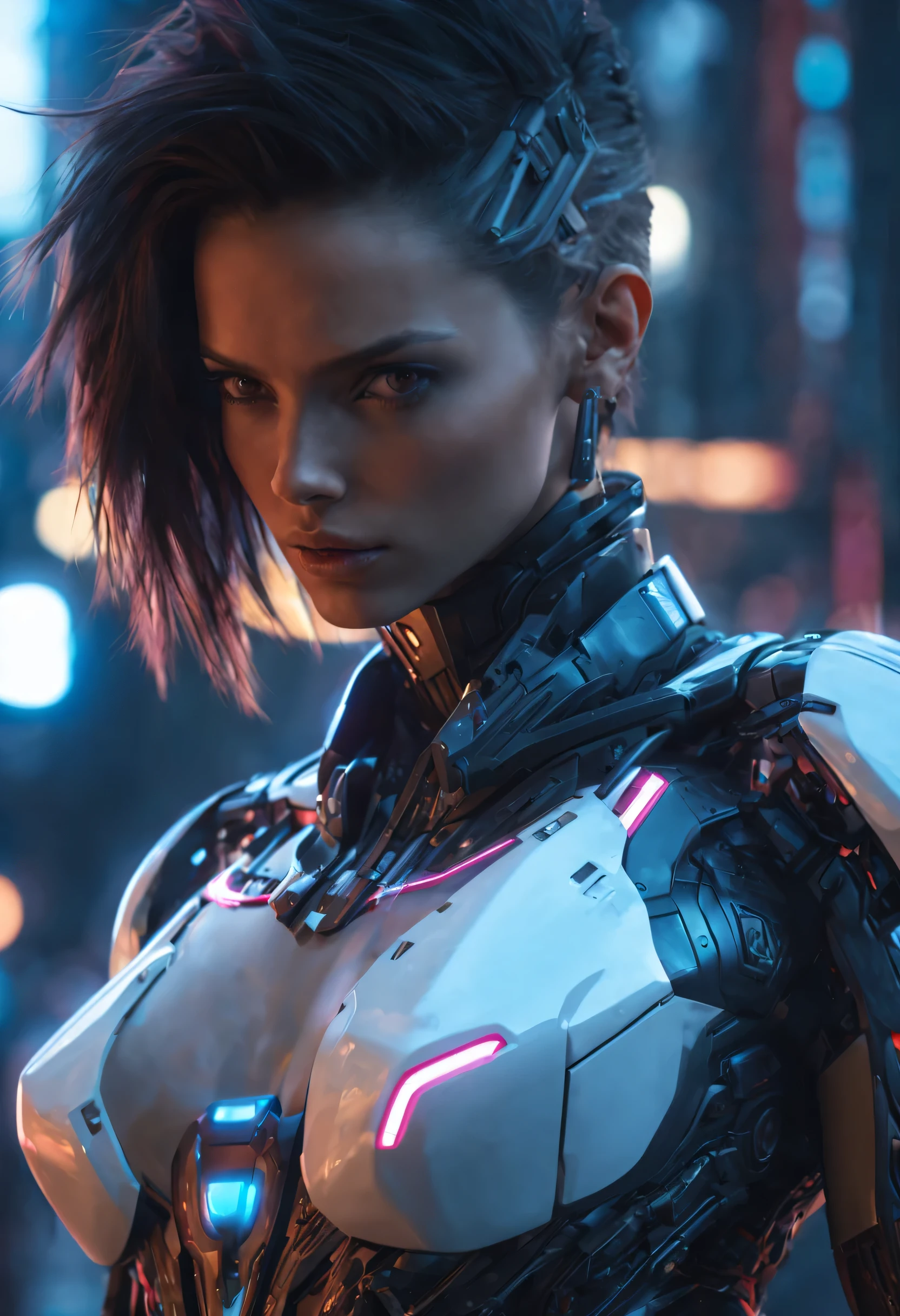 ((meilleure qualité)), ((Oeuvre d&#39;art)), (détaillé:1.4), 3D, une image d&#39;une belle femme cyberpunk,HDR (dynamique haut de gamme),tracé laser,NVIDIA RTX,Super-résolution,irréel 5,dispersion souterraine,Texturation PBR,Post-traitement,Filtrage anisotrope,Profondeur de champ,Clarté et netteté maximales,textures multicouches,Cartes d&#39;albédo et spéculaires,Ombrage des surfaces,Simulation précise de l&#39;interaction lumière-matériau,Des proportions parfaites,Rendu d&#39;octane,éclairage bicolore,grande ouverture,ISO faible,Balance des blancs,Règle des tiers,8K CRU, costume cristiano