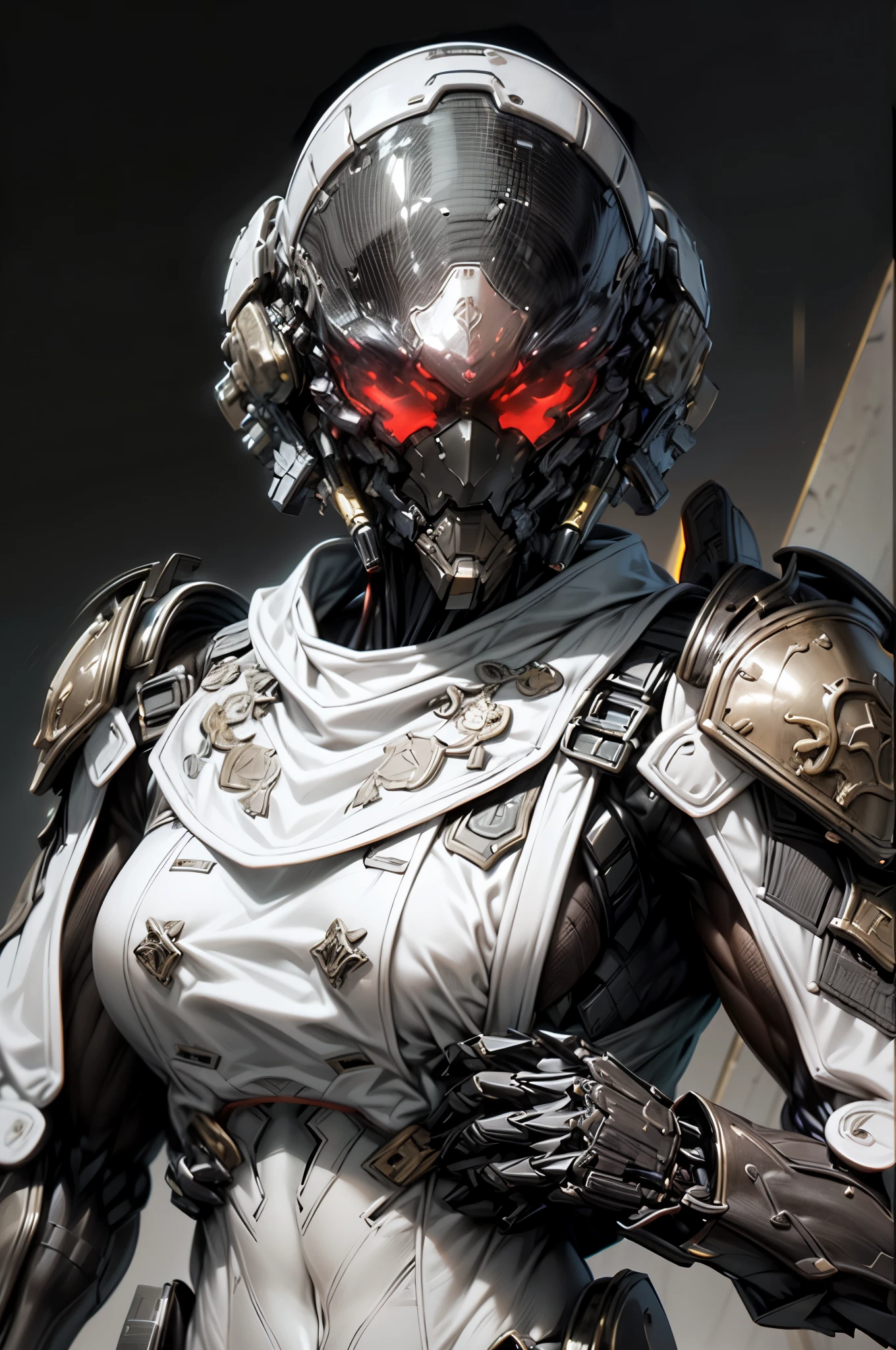 (((An epic and visually stunning digital anime masterpiece, by st theo:1.4, art piece featuring a sylphlike ((feminine male:1.5)) elegant military cyborg soldier clothed in a sleek yet tactical armored yet decorated military trench coat:1.3))), (((flat masculine male chest:1.5, mechanical elegant robot mecha head with a hood, mecha face:1.3, bar visor:1.5))), (((the character clothed in a (scifi tactical armored double breasted trench coat with a built in exoskeleton, hood pulled up), (((over a form fitted armor plated yet super sleek and sensually revealing under suit:1.6, thighs and waist exposed:1.5))), the armor plating on the upper arms and shoulders beautifully engraved))):1.4, The image showcases the intricacies of the character’s armor and clothing:1.5, ((capturing their flamboyant feminine essence and heavy mechanical art deco aesthetic:1.2)), The character also possesses an androgynous charm, (((with slim yet heavily muscled gorgeous feminine physique:1.2, sylphlike with a sleek waist:1.2, slim mechanical muscular armored torso:1.3, toned yet beautifully sleek cybernetic arms:1.3, mechanical arms and legs:1.3, mechanical muscles:1.3))), looking at viewer, (((brass metal armor and brown leather, dieselpunk:1.3))), (((depth of field, cinematic lighting, chromatic aberration, ray tracing, UHD, masterpiece, top of head covered, super detail, high details, high quality, award winning, 8k, highres, artificial muscle)))