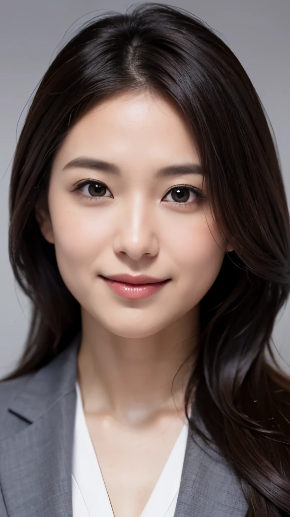 (Highly detailed CG Unity 8K wallpaper,table top, highest quality, super detailed, look at the camera:1.2, light shines on your face:1.5, gray background, professional lighting), 2 woman in Japan, Charming detective assistant, (length:1.2), intellectual facial expressions, shining eyes, slim body shape, Passionate attitude, Sophisticated clothing, Interesting gaze, intellectual, Strong sense of responsibility, Stylish appearance, confident smile, Professional atmosphere, Dark brown hair color, Medium height, あなたがintellectualに感じるようにドレス, Knowledgeable impressions