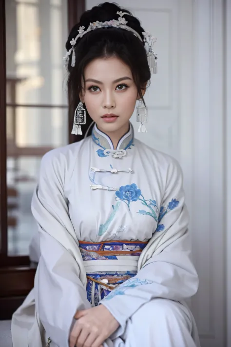 1 18-year-old female fashion model [[[[close up]]]], [[[[]]]], [[[[neck]]]], [[[[shoulder]]]], perfect eyes, perfect iris，perfec...