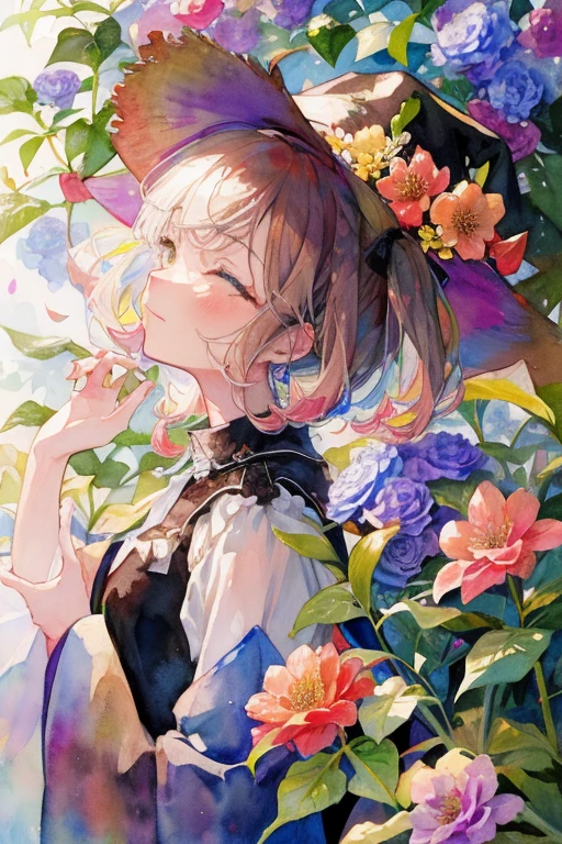 傑作, 水彩, 沒有人類, 花, colorful 花