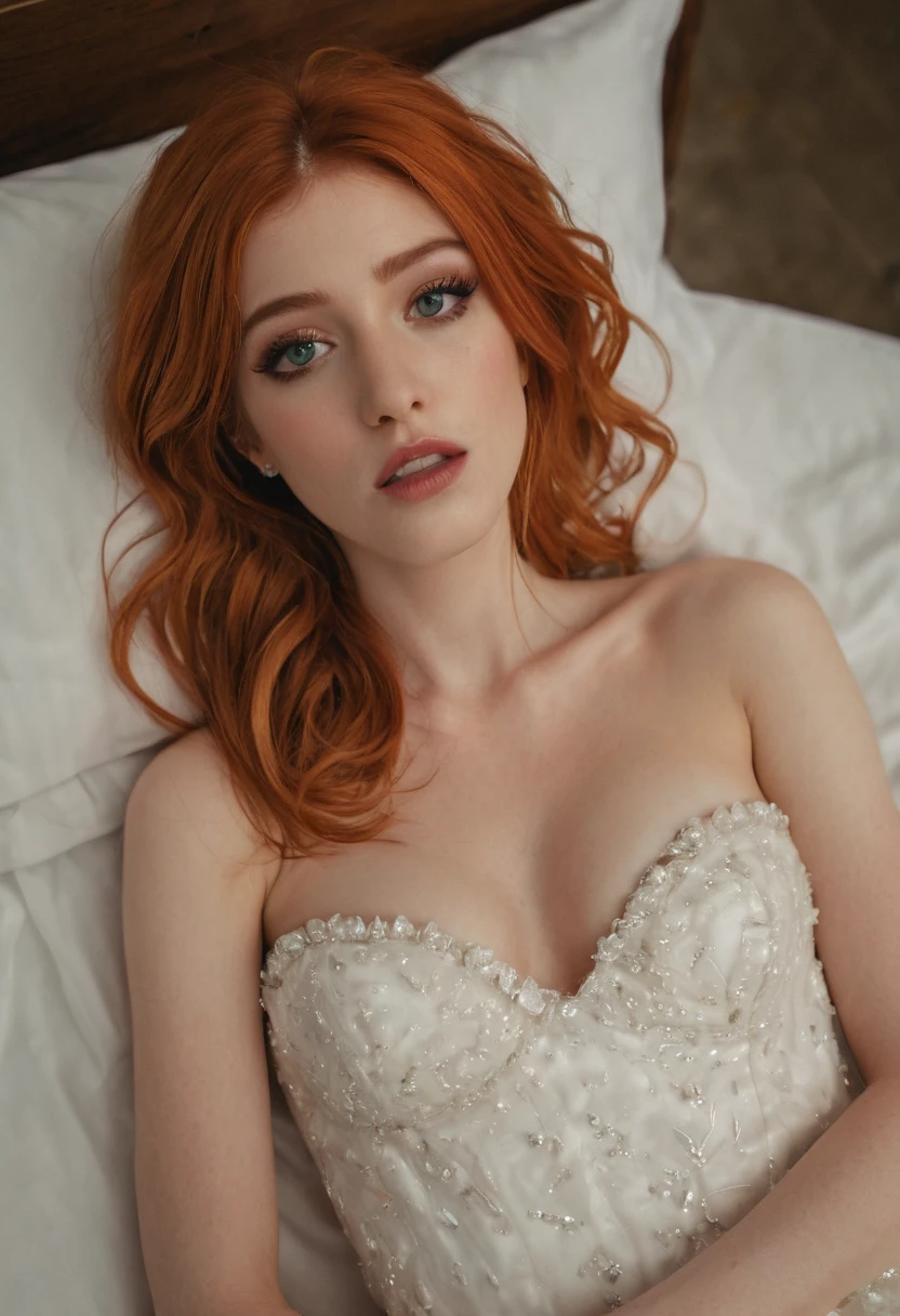 ((((ticks her on tongue)))), (((ticks covered woman))), ((( ticks biting her on face))), (((Katherine McNamara in a wedding dress))), (((hot American woman lays on her back masturbating))), (((orgasm))), ((moaning)), (((ahegao))), ((ticks crawling in her mouth))) 1.2, red hair, tattoos, pigtails, ((((((500 ticks on her body)))))), (((Full length view))), ((topless)), ((((ticks on her breasts and in pussy))))