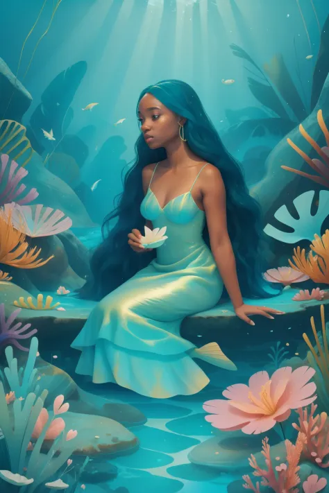 1720s caribbean mermaid retreat (location: hidden lagoon)
character: a teenage girl with cascading azure hair, of caribbean desc...