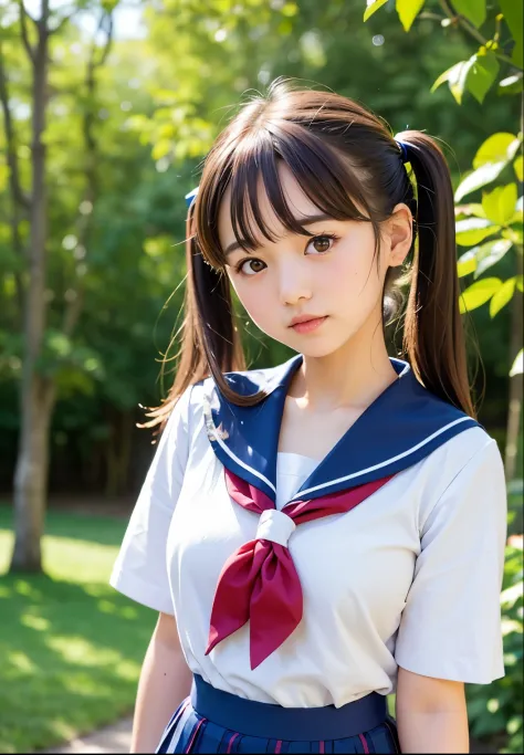 14 years old, adorable, japanese girl,An expression of happiness, (Junior  High School Sailor Uniform:1.2) - SeaArt AI