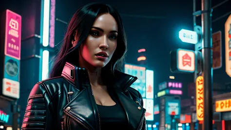 retrato em close de megan fox, arte conceitual detalhada do personagem, inspirado em magali villeneuve, realista, retrato de per...