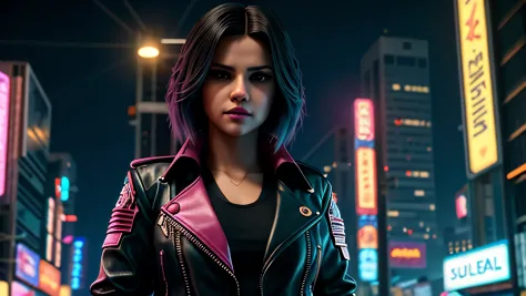 retrato em close de selena gomez, arte conceitual detalhada do personagem, inspirado em magali villeneuve, realista, retrato de ...