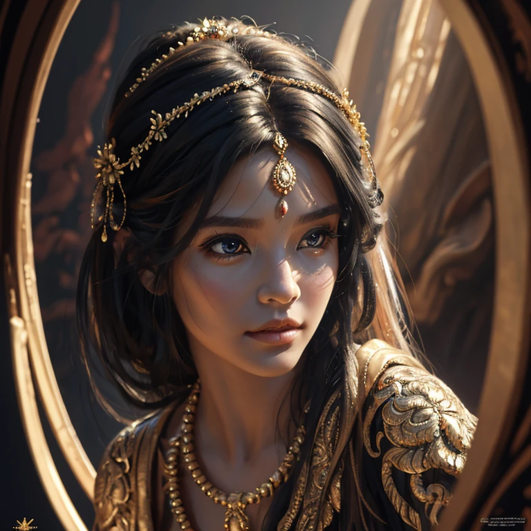 best quality,4k,8k,highres,masterpiece:1.2,ultra-detailed,realistic:1.37,figure painting,portrait,traditional oil painting,Naga sculpture,exquisite detailing,serene expression,enchanting gaze,scales and patterns,details of the face and body,flowing hair,fine brushwork,subtle shading,vivid colors,soft lighting,mythical creature,wisdom and beauty