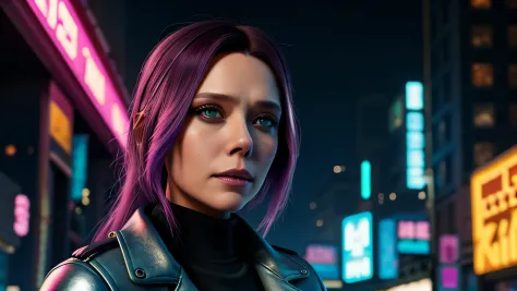 retrato em close de elizabeth olsen, arte conceitual detalhada do personagem, inspirado em magali villeneuve, realista, retrato ...