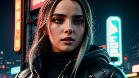 close-up portrait of ana de armas lookalike, arte conceitual detalhada do personagem, inspirado por, realista, retrato de person...