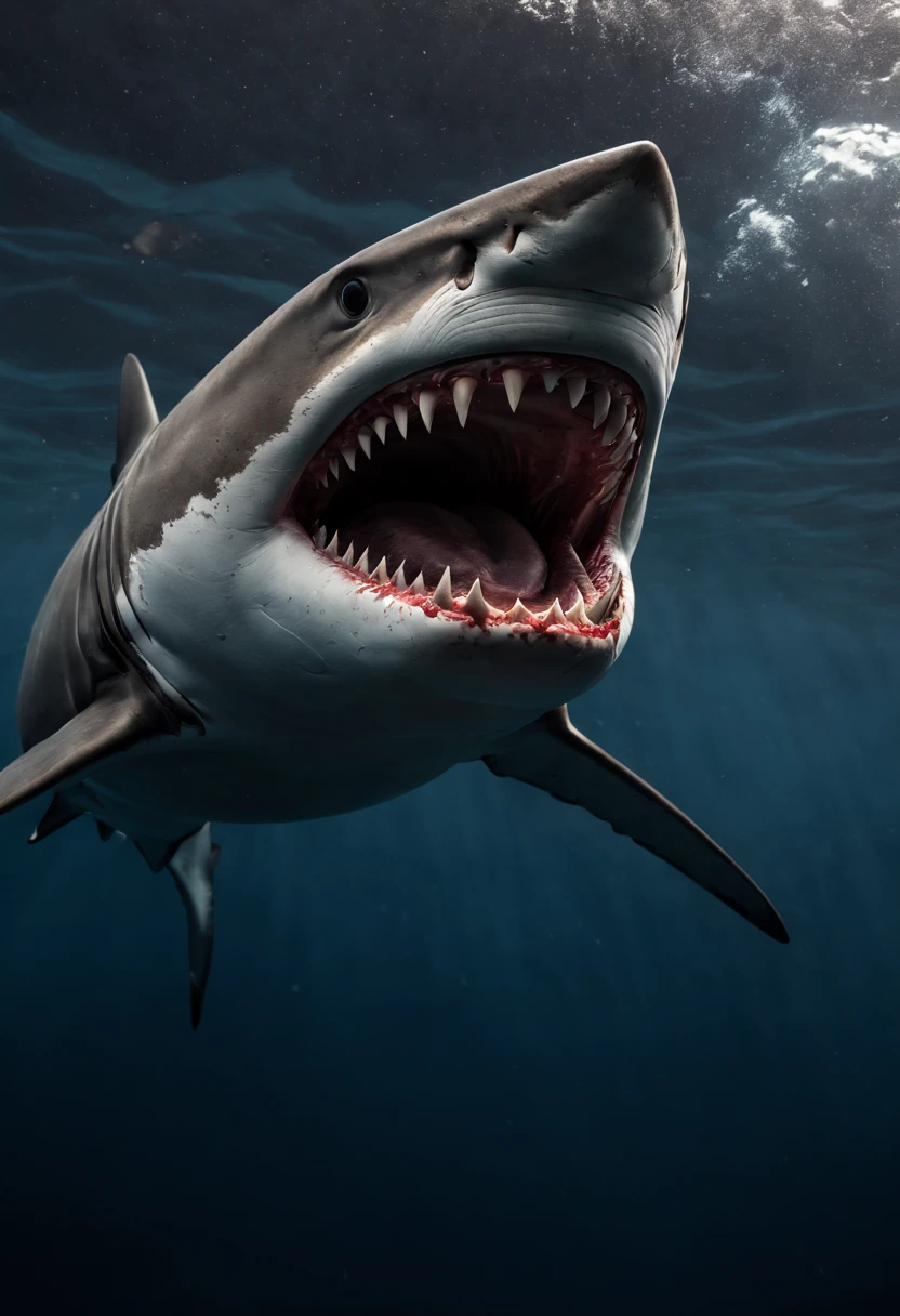 JAWS film poster, but in cute stye