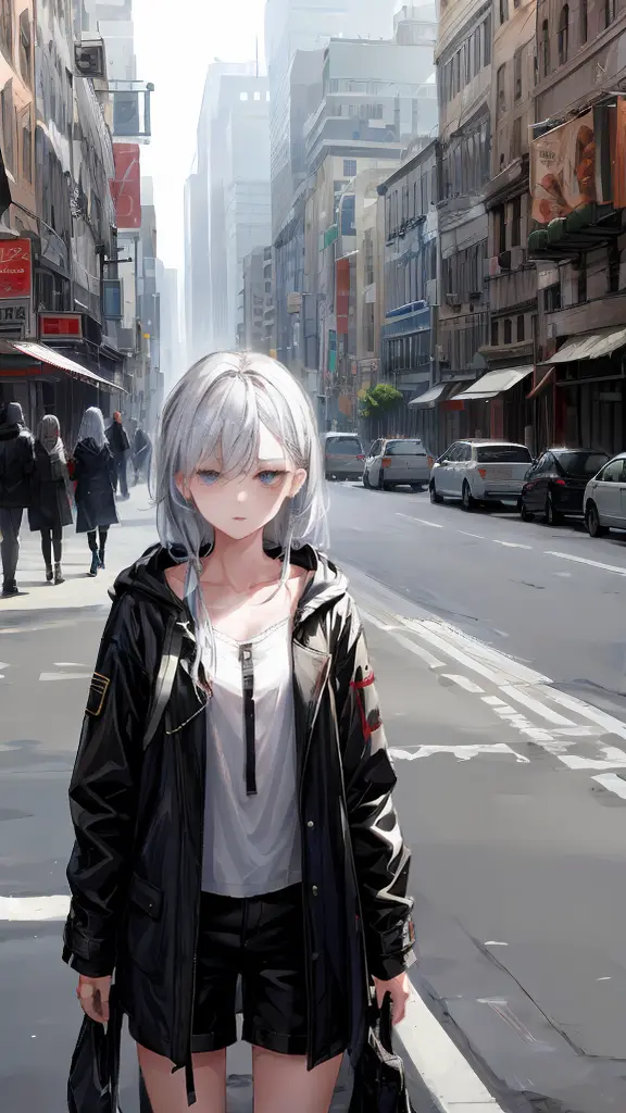 it&#39;s late，a 16-year-old japanese two-dimensional girl walking on the streets of new york city during the great depression.，h...