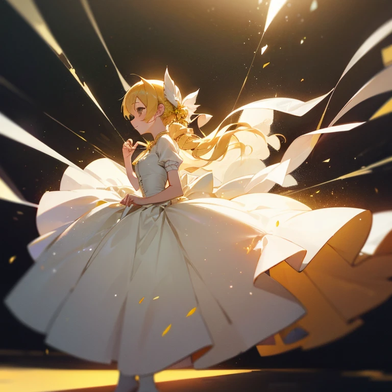 perfect lighting, 8K, 1080P, mami tomoe, wedding dress