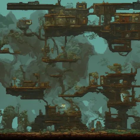 2d platformer game texture, fallout style themed, pixel art, hq