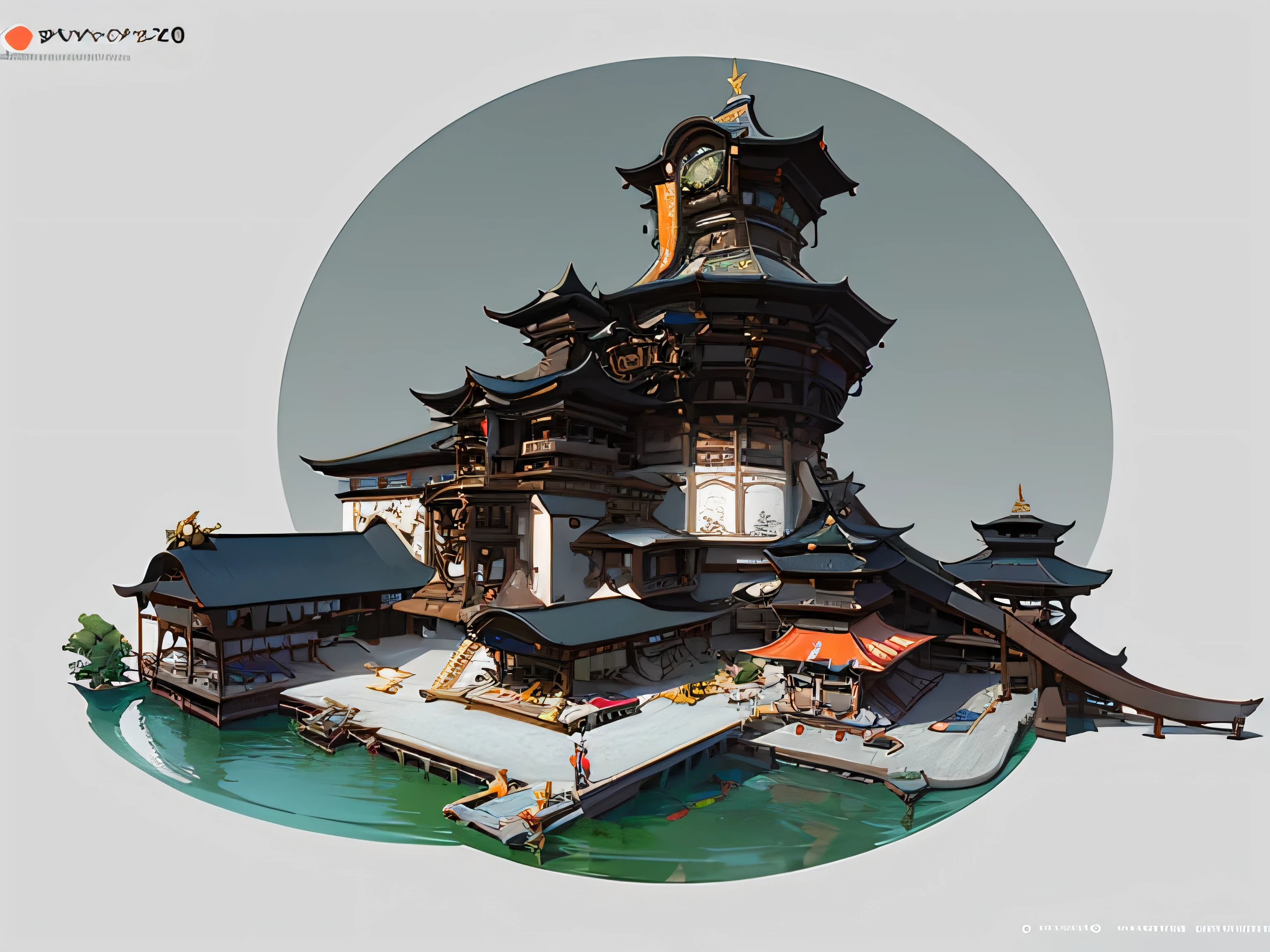 Game Academy，game icon，ethnic style architecture，Reasonable structure、HD details，game icon，Perfect work，（masterpiece，quality，best quality，official art，Beauty and aesthetics：1.2），（8k，best quality，masterpiece：1.2）