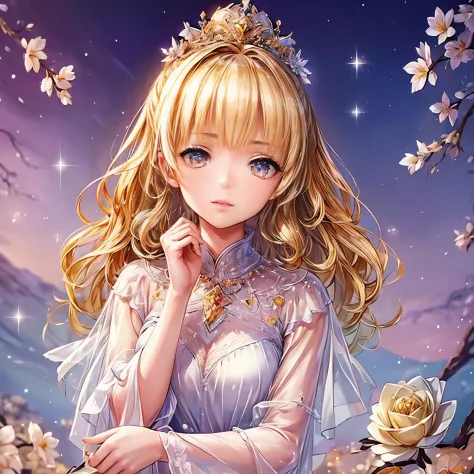 (highest quality:1.4),(masterpiece:1.4),super detailed,8K,cg,exquisite,Upper body,Lonely,thumb girl,Little Princess,flowing coat...