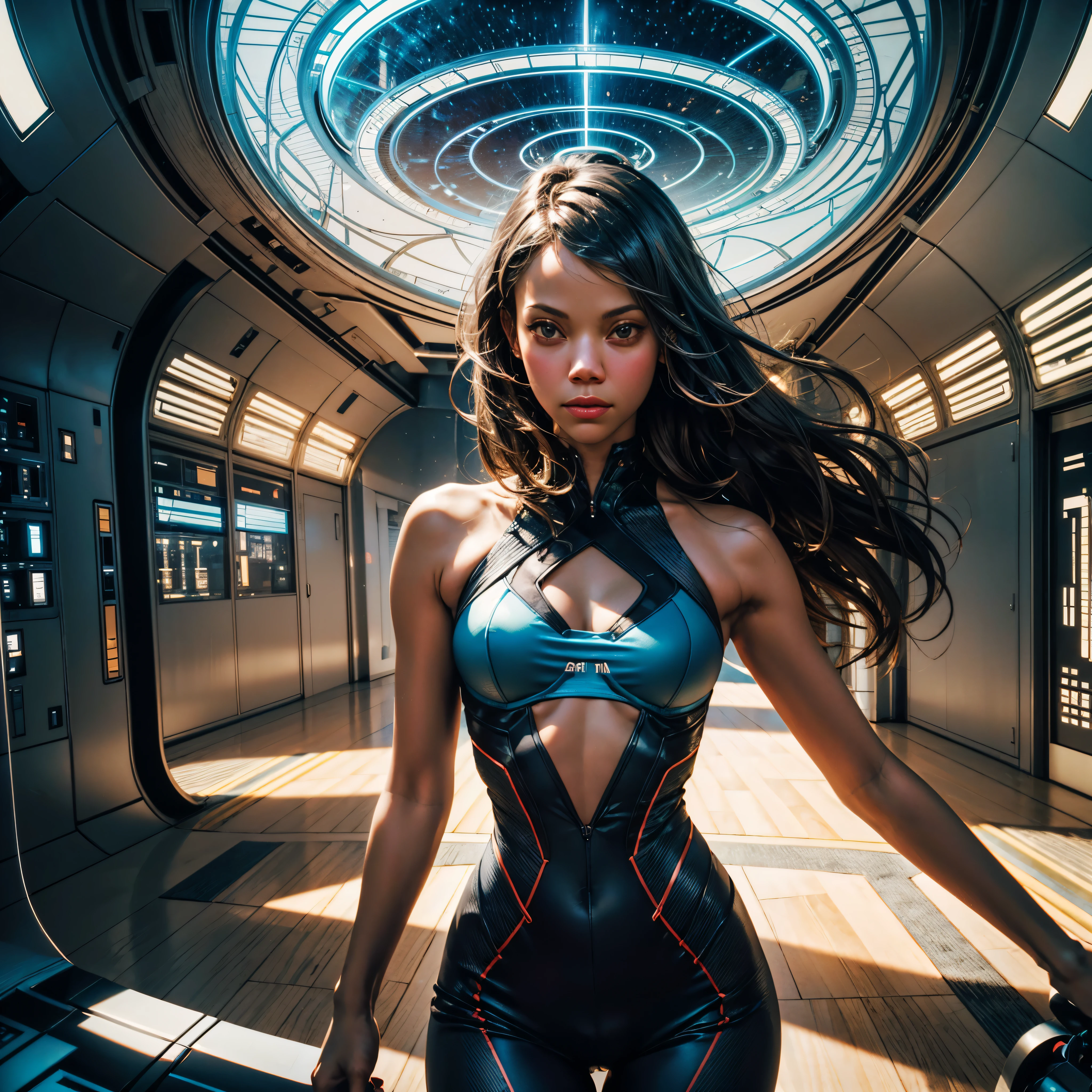 ((Zoe Saldana a l&#39;air curieuse)), ((elle a des seins ronds)), ((crémaillère de départ)), (uniforme ds9st), ((Tuyau uniforme)), ((débardeur blanc)), (elle se tient dans sa cabine sur l&#39;Enterprise), "Suit crémaillère de départ Outfits" , (petite tête), ((visage détaillé)), Lumière douce et cinématographique, ((((Look Kino)))), (photoréaliste), (tracé laser), (Netteté), ((texture de peau naturelle et réaliste)), visage détaillé, Lèvres détaillées, Yeux détaillés, double paupière unrealengine5 ultra Cinamatic_Lumière du soleil ultra_chef-d&#39;œuvre haute définition chemin profond ultra équirectangulaire_haute résolution méticuleusement complexe analogique ultra_Photo-réaliste ultra_ultra de haute qualité_détails élevés précision optimale cgi vfx sfx reflex 3dcg max radiant code couleur vif extrême indice d&#39;octane amélioré_rendu UHD XT3 DSLR HDR romm rgb pbr 3dcg fxaa blay fkaa txaa rtx ssao amélioré ultra_netteté Feu follet iota réflexion symétrique illumination globale saturer luminescence éclair volumétrique contraste incandescent Cristallin Goutte de Soleil varié multi etc.. zentangle enchevêtrement mandala enchevêtrement --s 1000 --c 20 --q 20 --chaos 100