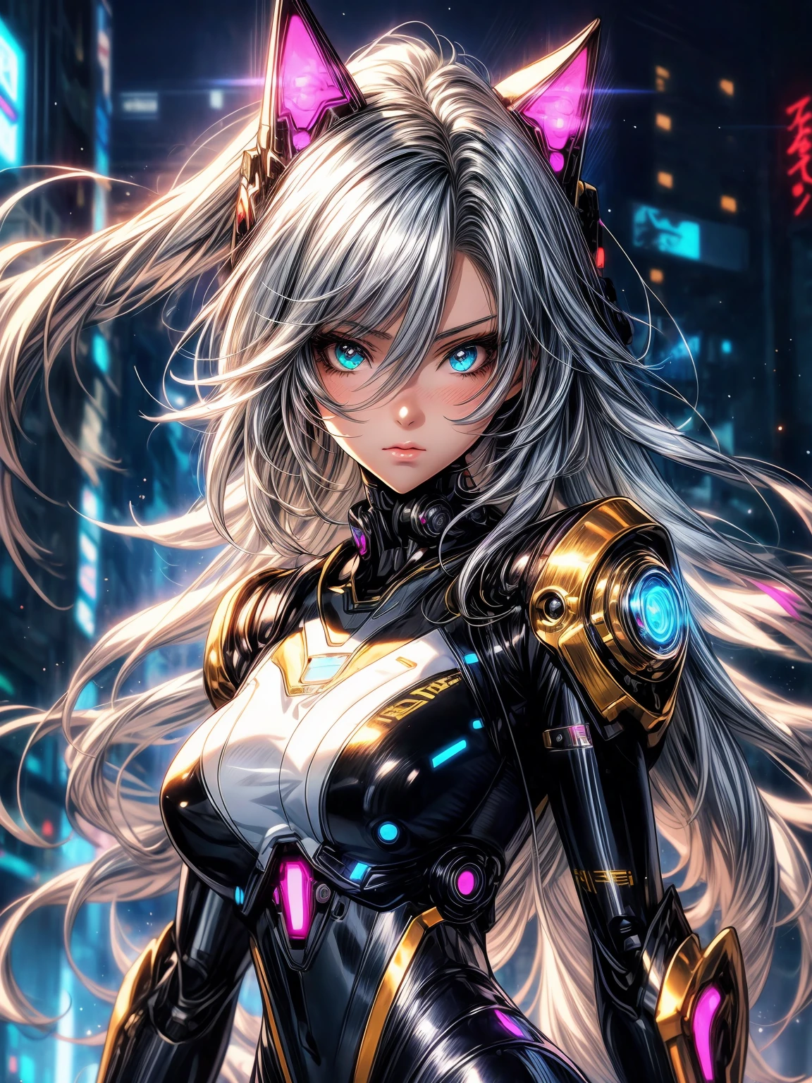 Cyborg Anime Girl Digital Download JPG, Futuristic Cyberpunk Alien Hybrid  Robotgirl - Etsy