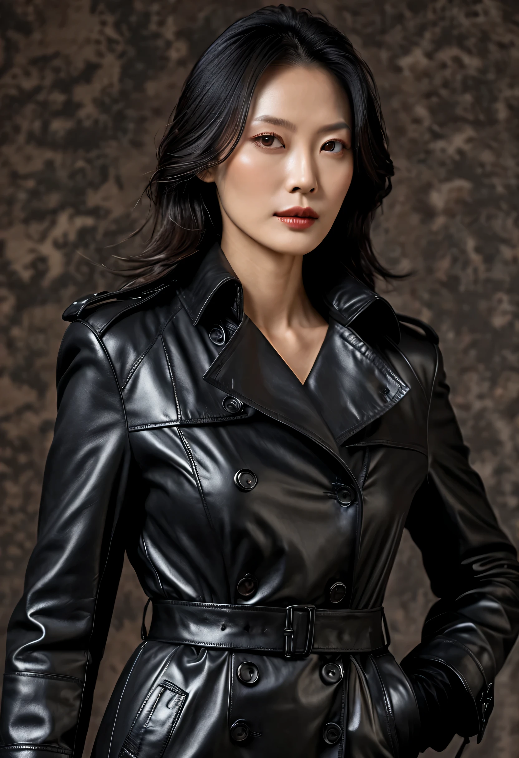 (( 16K High resolution, high quality 43 year old Chinese model actress, 45 year old Chinese model actress, wearing 16K High resolution, high quality black leather knee up black leather two masterpiece epaulettes, Long double trench coat with epaulettes, both arms 16K High resolution, high quality two long opera black leather gloves with black leather elbows, black leather gloves on both hands, Underneath the 16K masterpiece black leather, Black leather sheepskin long pants 16K, High resolution, high quality, clean face 16k, expensive, 43 years old, 16K with 2 Chinese Model Actresses, High resolution, high quality, expensive, 45 years old, shows a photo of herself wearing knee-high boots ))
