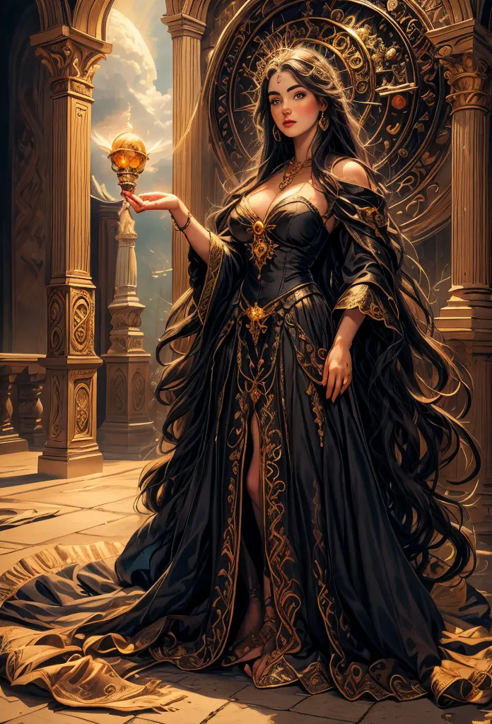 um retrato de(( uma mulher cigana )) cabelos longos negros e cacheados enfeitados com rosas, a mais bela das mulheres, olhos ver...