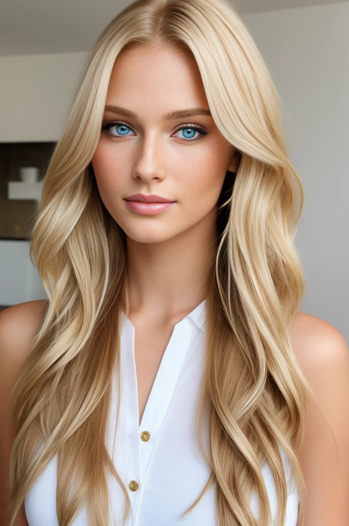 Модель 25 лет., блондинка, лицо, красивый, (Лучшее качество), (Супер детали), лучшее освещение,