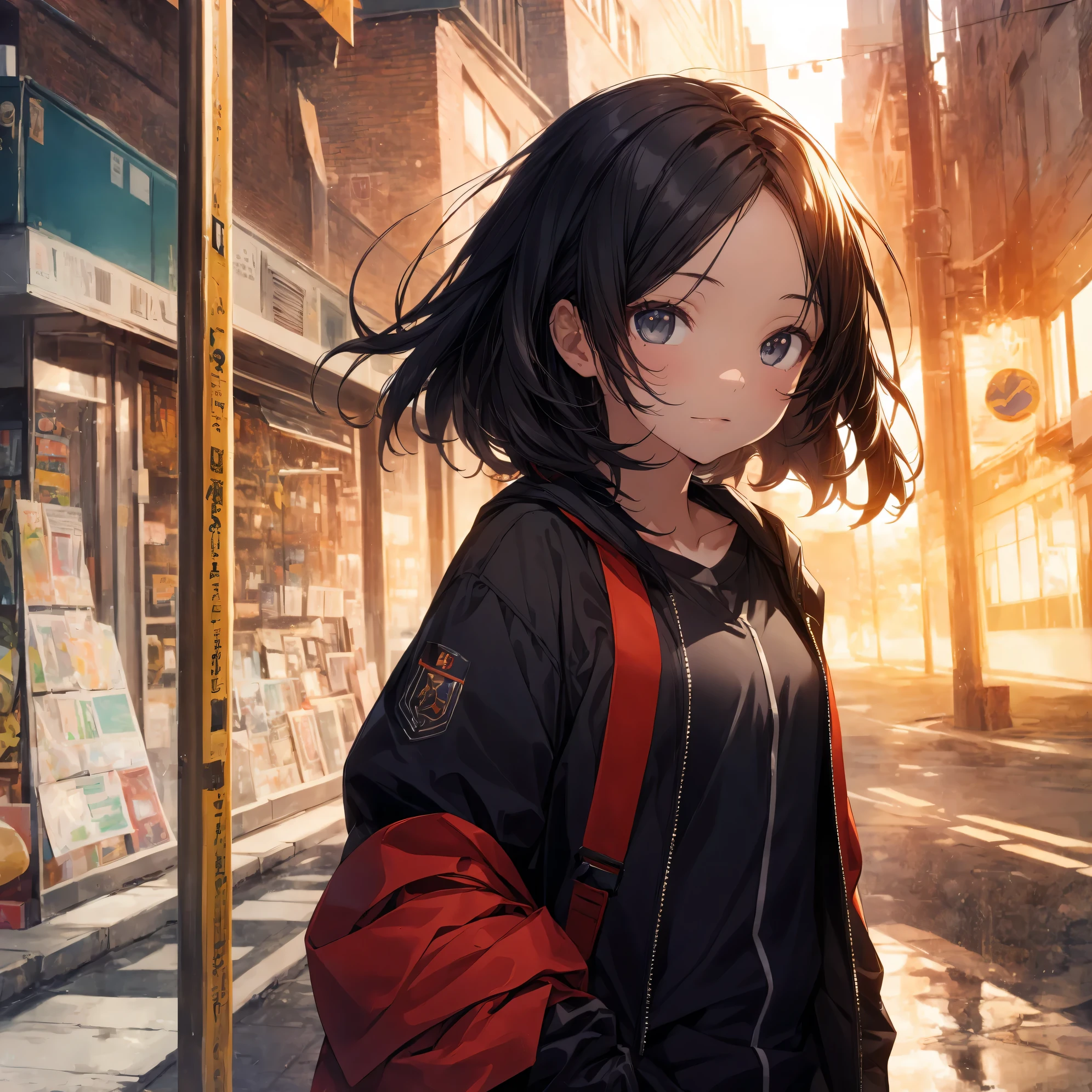 Super high quality by the art god, super detailed, High resolution, gwai&#39;s style, anime moe art style, best anime 8K konachan wallpaper, pixiv contest winner, perfect anatomy, BREAK,(Please draw a girl who looks sleepy and goes to school alone.. ),BREAK, surreal high school girl, (alone,change, ,13 years old:1.3),All limbs, full finger,, androgynous charm, (Parted hair in the middle), amount, flat and soft chest, small ass, between legs, Small black eyes,beautiful and fine eyes, Well-proportioned iris and pupils, light smile, High resolution detailed hair, , (skirt), On the way to school. BREAK,super dense skin, Best lighting by famous artists, 8K, figure,