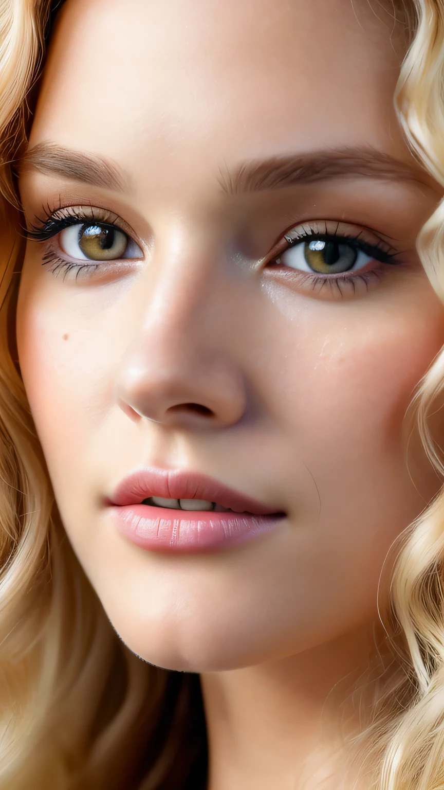 A Close Up Of A Woman With Blonde Hair And Blue Eyes - Seaart Ai