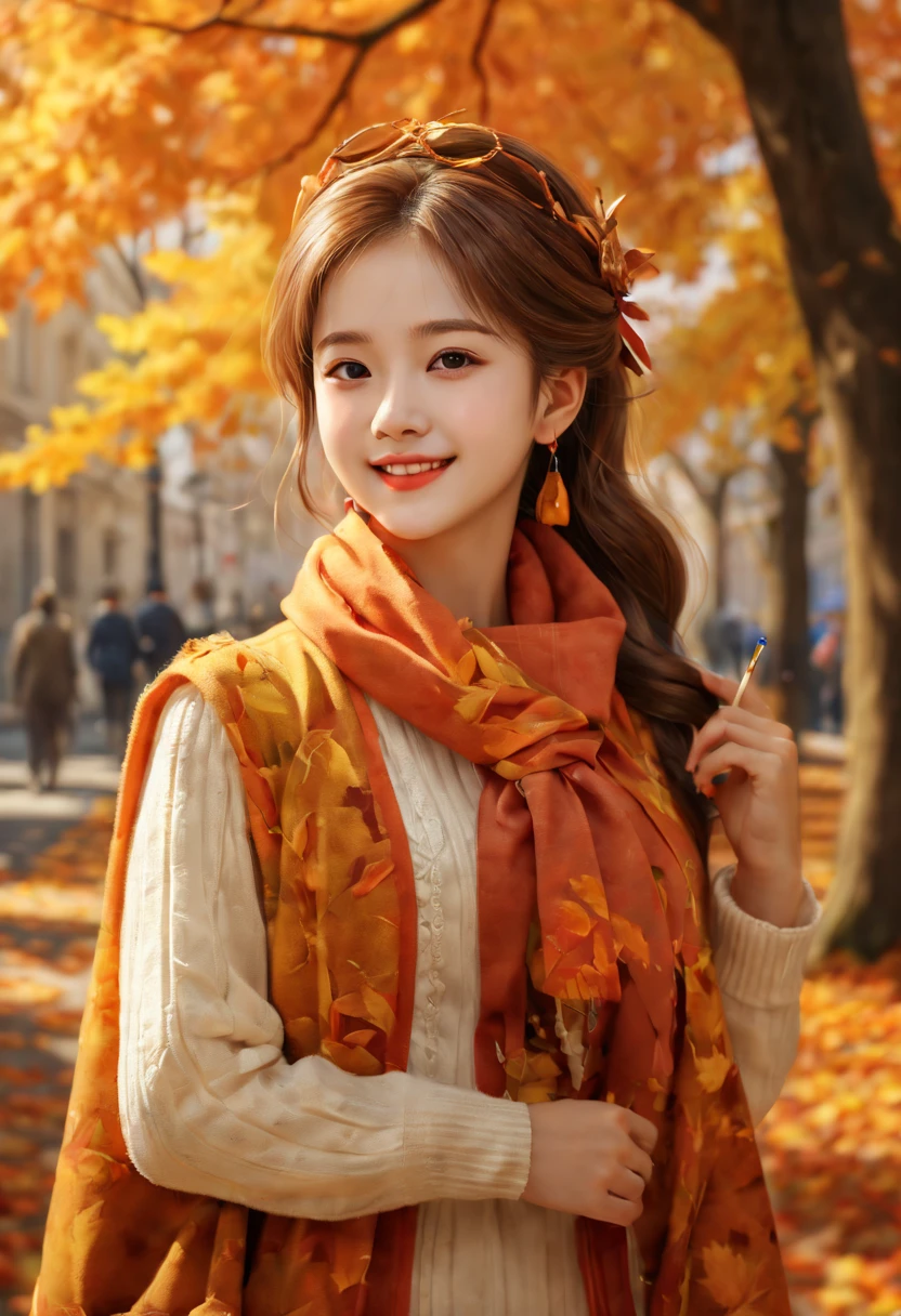 lady, 22yo, smile, spring, (best quality, masterpiece, Representative work, official art, Professional, 8k)