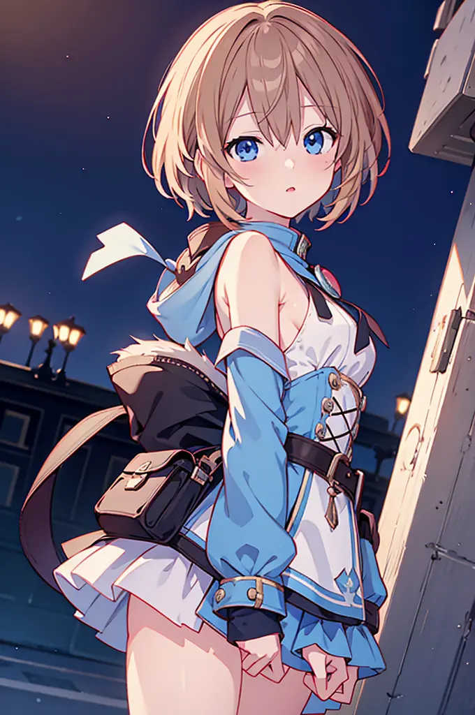 Blanc, seductive, thick thighs, night sky view, realistic, best quality, masterpiece, ultra detail, ultra high res