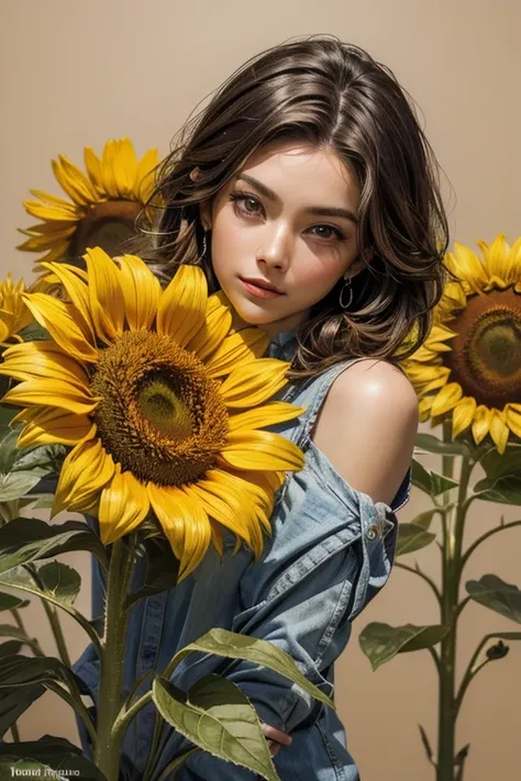  sunflower tattoo - SeaArt Al - Free Al Art Generator