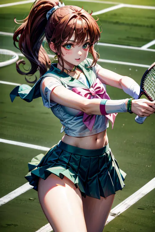 sailor jupiter anime as a tennis player
