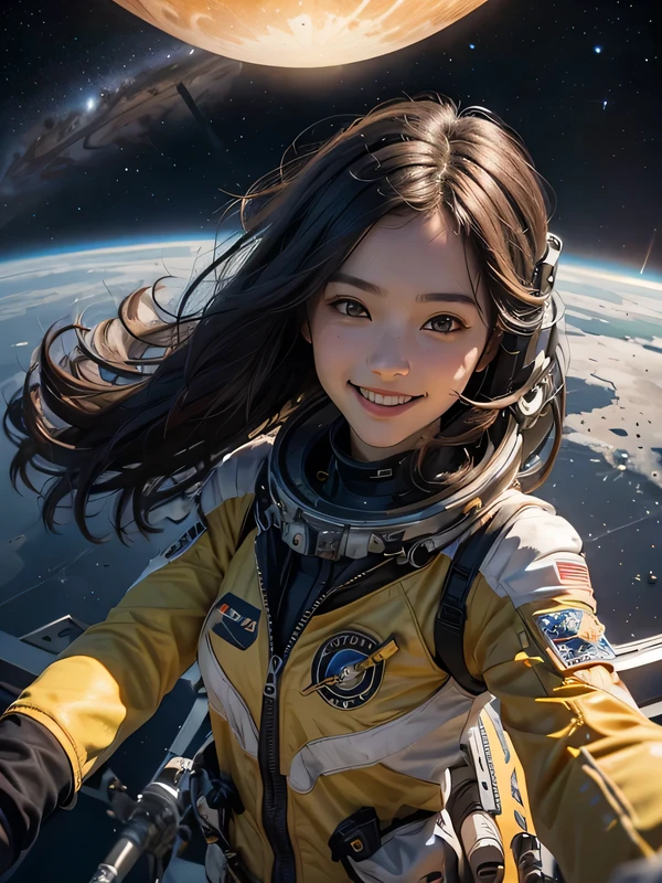 yellow space suit