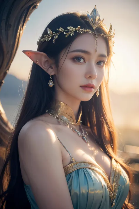 (Best quality, 4k, High-resolution, Masterpiece:1.2), Ultra-detailed, Realistic, Radiant lighting, Epoch Elves, Portraits, Fanta...