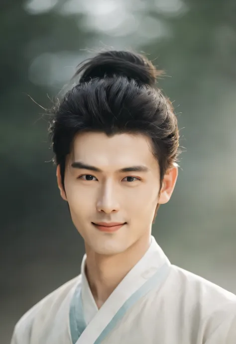 (male character design), Half body photo, Staring at the camera,
(Chinese handsome guy Wei Jie smiling and cooking pictures), He...
