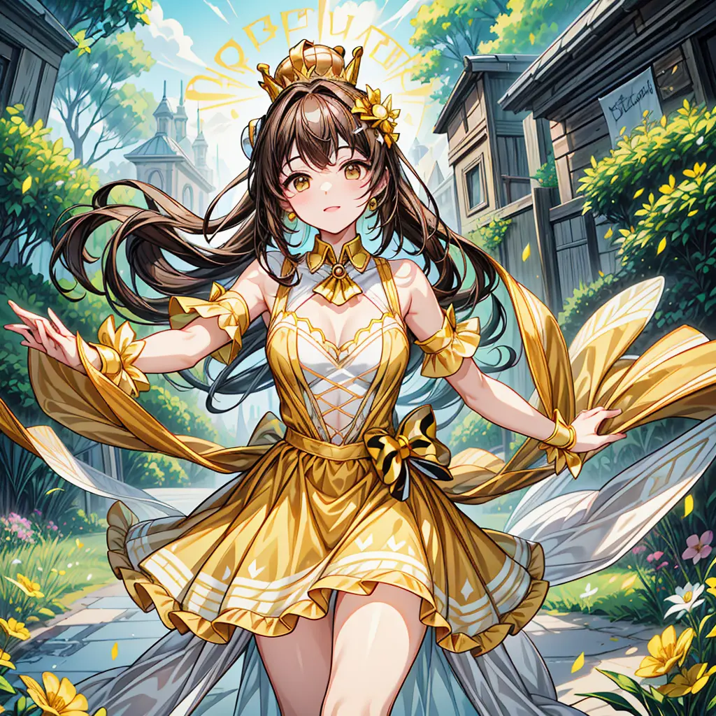 /Character
(1 cute queen bee girl with Luxurious Crown and hair ornament on head:1.4),
BREAK
//Fashion
Bumblebee Ballerina Grace...