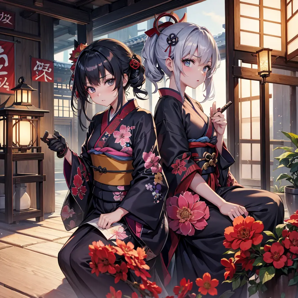 gear katana、bushido、Girl in Kimono、Karakuri、