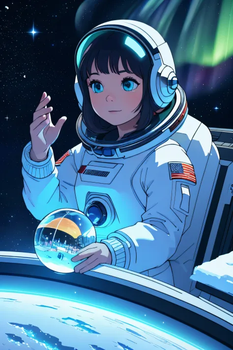 (best quality,4K,8k,high resolution,masterpiece:1.2),Super detailed,(actual,photoactual,photo-actual:1.37),girl in space station...