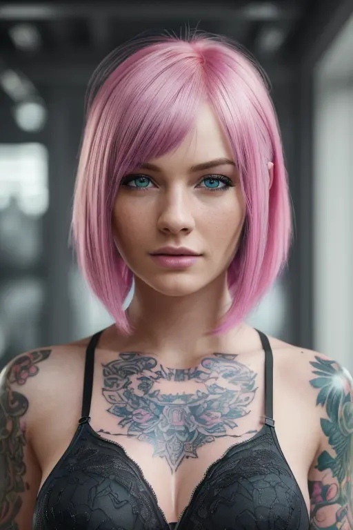 (best quality,4k,8k,highres,masterpiece:1.2),ultra-detailed,(realistic,photorealistic,photo-realistic:1.37),HDR,UHD,girl,tattooe...