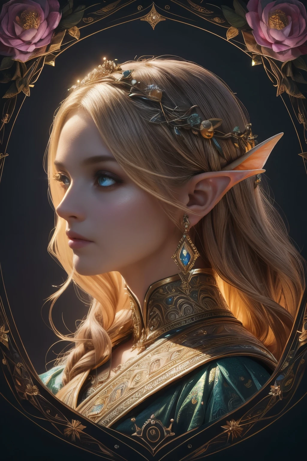 (Best quality, 4k, High-resolution, Masterpiece:1.2), Ultra-detailed, Realistic, Radiant lighting, Epoch Elves, Portraits, Fantastical colors, Fine art, Ethereal beings, Dreamlike, Whimsical creatures, Detailed facial features, Glowing eyes, Elven beauties, Ethereal glow, Mythical creatures, Harmonious composition, Dazzling colors, Stunning visual effects, Otherworldly appearance, Mesmerizing artistry, 