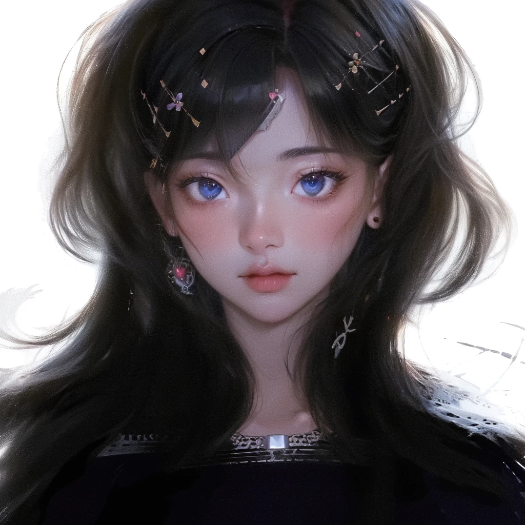 arafed image of a woman with a hair band and piercings, speedpaint, soft anime illustration, kawaii realistic portrait, cruel korean goth girl, anime style portrait, digital anime illustration, detailed portrait of anime girl, soft digital painting, digital art on pixiv, anime portrait, face anime portrait, low detailed. digital painting