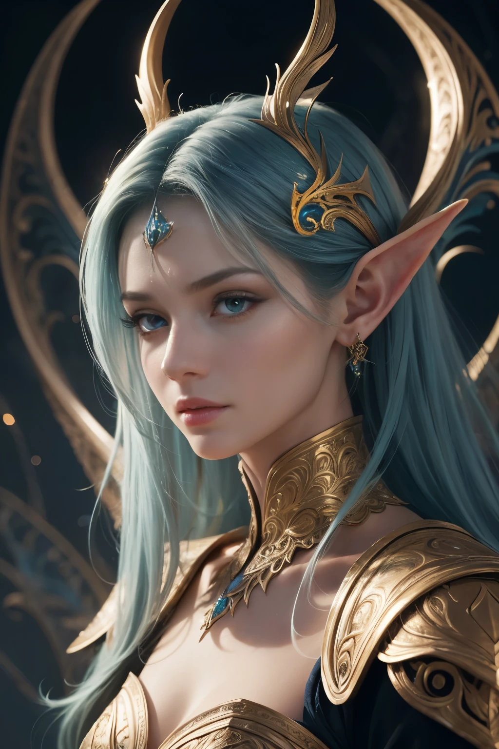 (Best quality, 4k, High-resolution, Masterpiece:1.2), Ultra-detailed, Realistic, Radiant lighting, Epoch Elves, Portraits, Fantastical colors, Fine art, Ethereal beings, Dreamlike, Whimsical creatures, Detailed facial features, Glowing eyes, Elven beauties, Ethereal glow, Mythical creatures, Harmonious composition, Dazzling colors, Stunning visual effects, Otherworldly appearance, Mesmerizing artistry, 