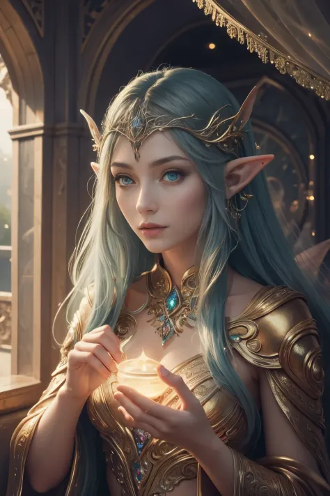 (Best quality, 4k, High-resolution, Masterpiece:1.2), Ultra-detailed, Realistic, Radiant lighting, Epoch Elves, Portraits, Fanta...