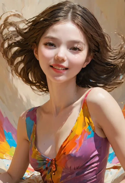 ((masterpiece, actual, best quality, extremely complex, alone, 1 girl)), Color connection, colorful的, Vibrant color scheme, colo...