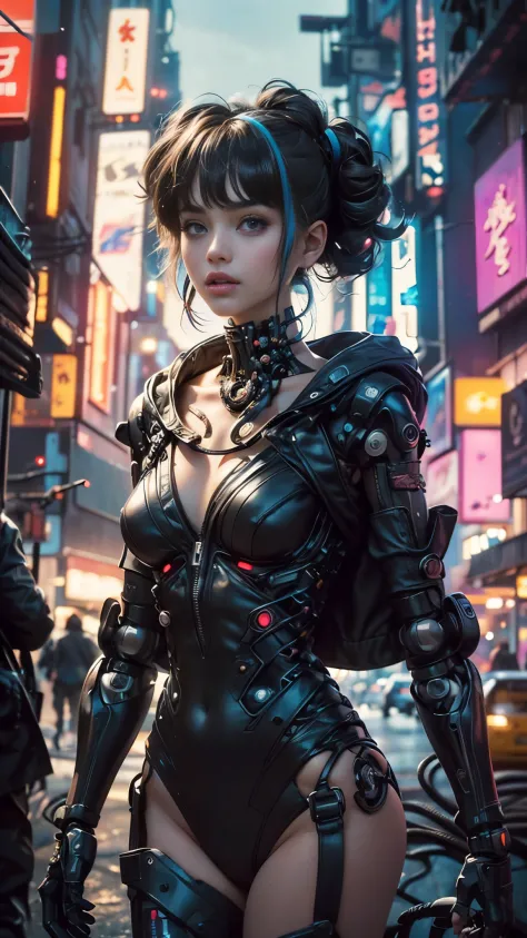 ((masterpieceアニメイラスト)), ((Very delicate and beautiful cybernetic girl)), ((very detailed顔)), ((mechanical limbs, mechanical vert...