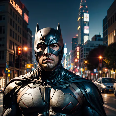 Batfleck Ben-Affleck batman in the rain on a city street at night, from movie batman, film still of batman, in batman movie still cinematic, ryan renolds as batman, still image from batman movie, the batman, batman, in batman, dwayne johnson as batman, dav...