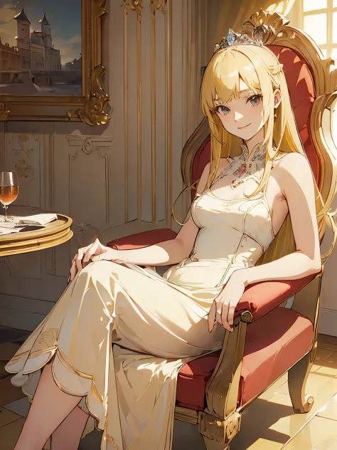 (((masterpiece))) ((( background =  inside Elegant Castle : high-class room : detail ))) (((character = young female : elegant l...